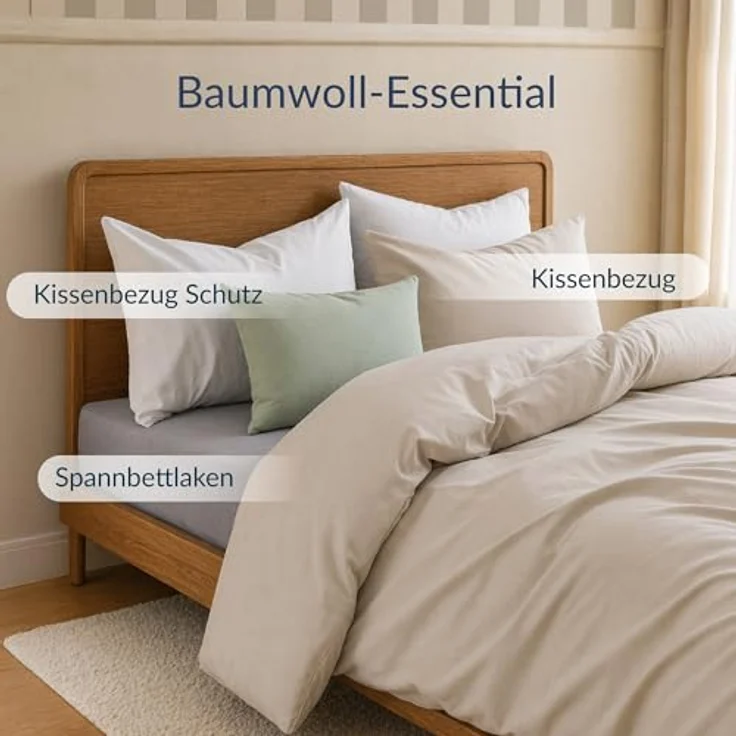 Twinzen Spannbettlaken Baumwoll-Jersey 90x200 Hellblau Steghöhe 30 cm – Bild 8