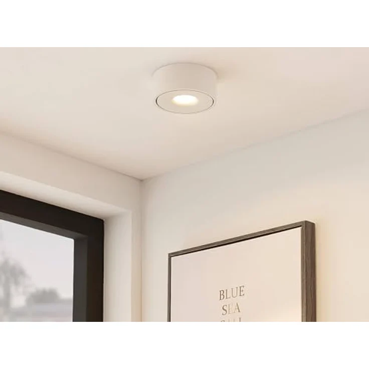 Arcchio LED Deckenleuchte Rotari, moderne 1-flammige Lampe in Weiß aus Aluminium, energiesparend für Flur und Wohnräume – Bild 3