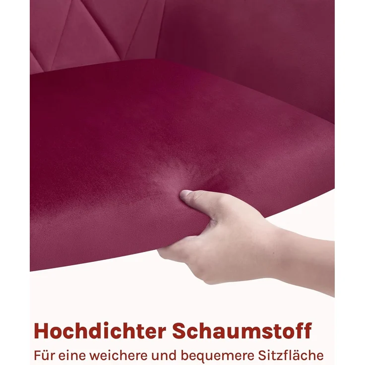 Woltu Esszimmerstuhl (6 St), Sessel mit Armlehne Rückenlehne mit Metallbeinen – Bild 6