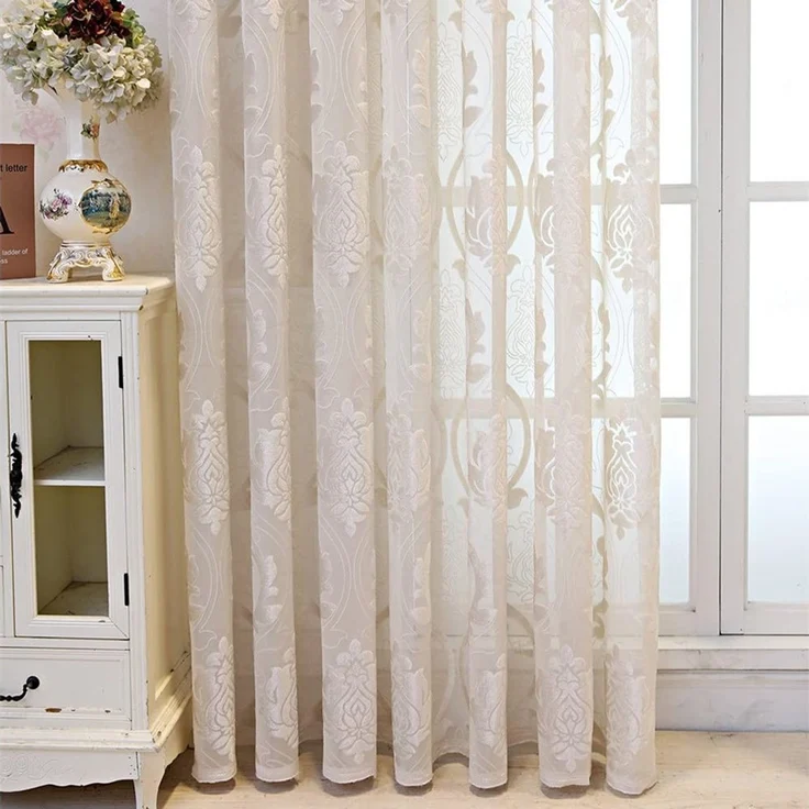 M&W DAS DESIGN Vorhang Wohnzimmer Schlafzimmer​​ Curtains Mit ösen (1er), 2 für Paar, halbtransparent – Bild 2