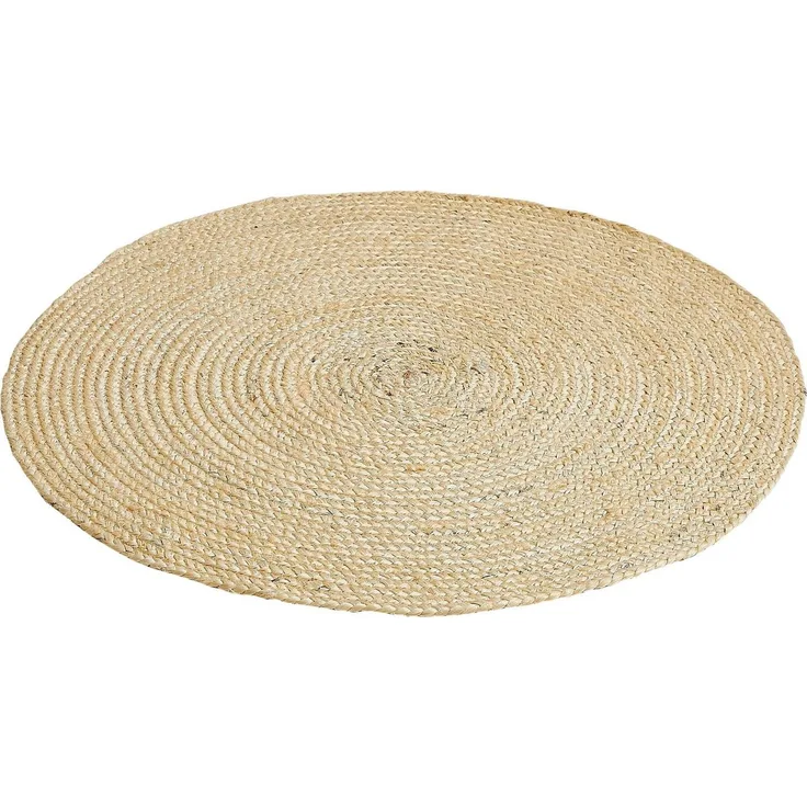 LUXOR living Teppich Ibo, Juteteppich, rund, Höhe: 7 mm, Wendeteppich, handgeflochten, Naturfaser, Boho-Style