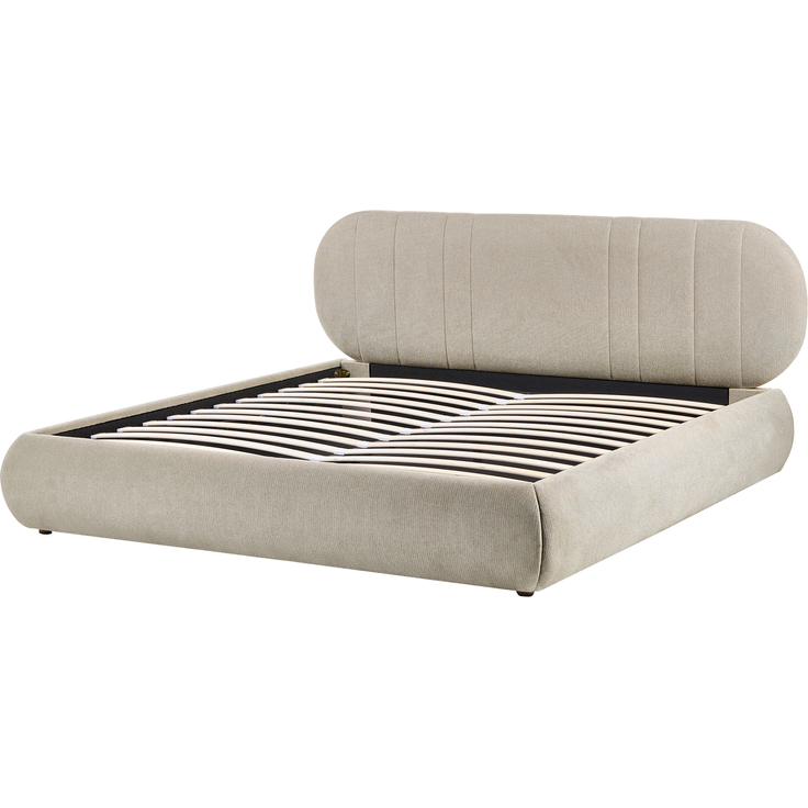 Bett mit Stauraum Stoff CAMPAN 180x200 cm Taupe – Bild 6