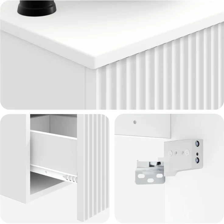 vidaXL Badezimmerschrank-Set 3 stk. Hochglanz Weiß 130 x 41 x 80 cm 3405601 – Bild 9
