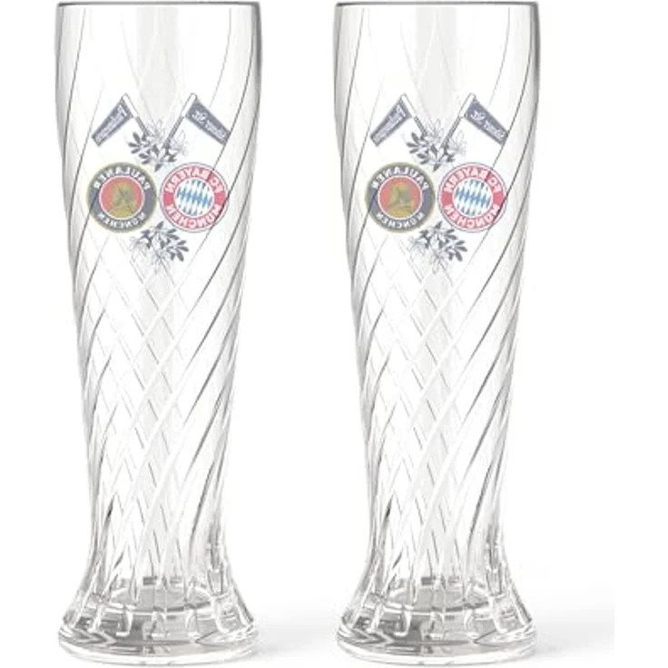 FC Bayern München Gläser-Set FC Bayern München Weißbierglas 2er-Set, Glas – Bild 2