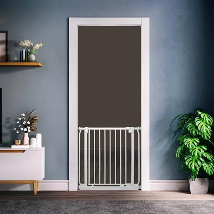Safetots Elite Sicherheitsschutzgitter, 197cm - 206cm, Mattweiß, Treppenschutzgitter mit Druckmontage, Sicherheitsbarriere, Einfache Installation – Bild 3