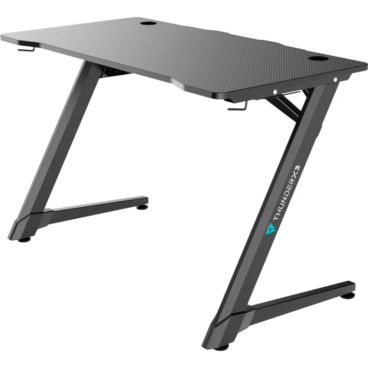 ThunderX3 ED3 Gerade Rechteckige Form Partikelbord Stahl Kunststoff Schwarz