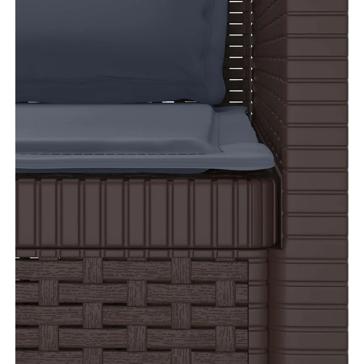 vidaXL 1-Sitzer Sessel mit Kissen Rattan-Look PP Braun 8011875 – Bild 7