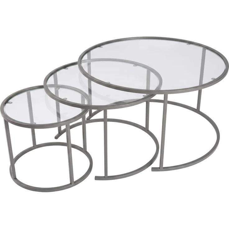 Skye Decor 'Grey-Trs-80-60-42-Nrd-Srk' Couchtisch-Set, Grau, 80 x 43 x 80 cm – Bild 4