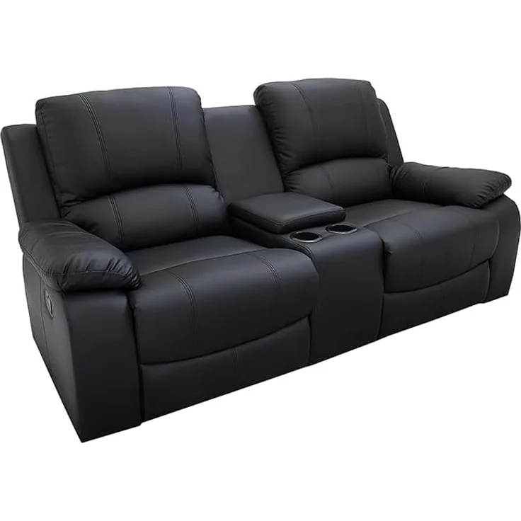 riess-ambiente TV-Sessel HOLLYWOOD 190cm schwarz - Kinosessel, Fernsehsessel, verstellbar (Einzelartikel, 1-St), Wohnzimmer · Cupholder · Kunstleder · modern · inkl. Liegefunktion – Bild 10