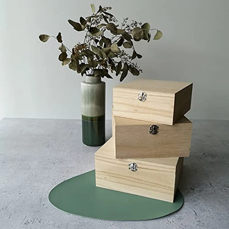 Zeller Present Aufbewahrungskorb Aufbewahrungsbox, Holz, Paulowina, 23 x 23 x 11 cm – Bild 5