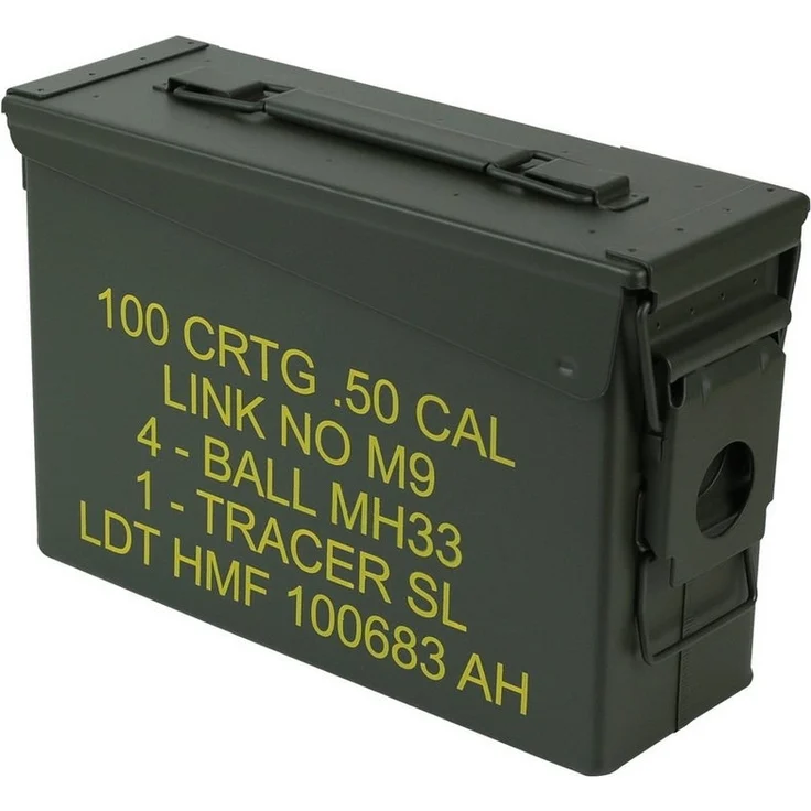HMF Aufbewahrungsbox Munitionskiste, US Ammo Box, Metallkiste, 27,5 x 17,5 x 9,5 cm, grün – Bild 2