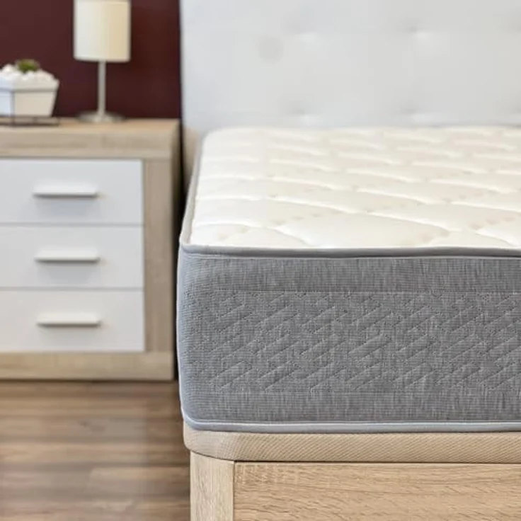 Homey Matratze 90x200 cm Box Natur mit Taschenfederkern und viskoelastisch, ergonomisch, mehrere Zonen, hoher Komfort, hygienisch und atmungsaktiv, Dicke 23 cm – Bild 6