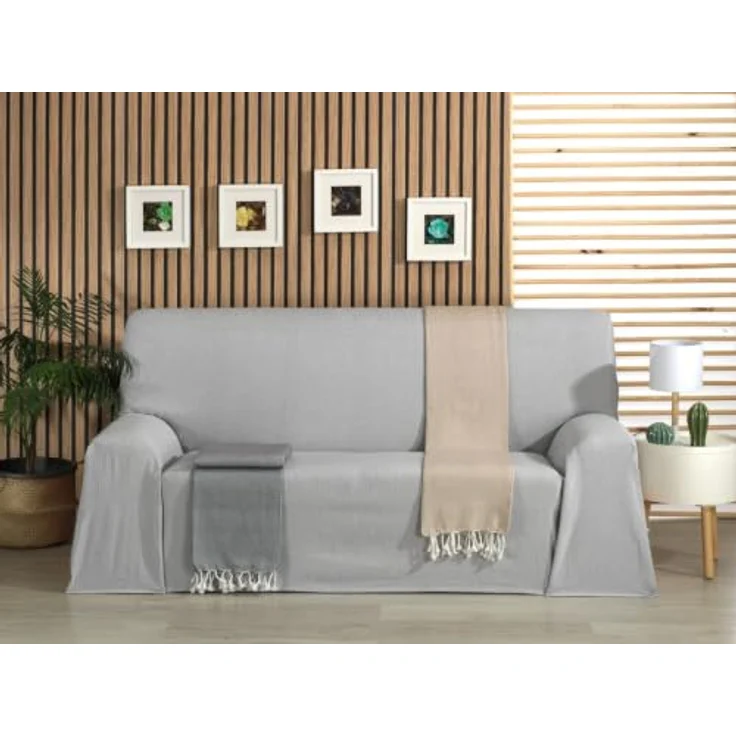 ECOMMERC3 Mehrzweck-Tagesdecke, 100% Baumwolle, Größe 300 x 260 cm, Grün, für Sofa und Bett – Bild 8