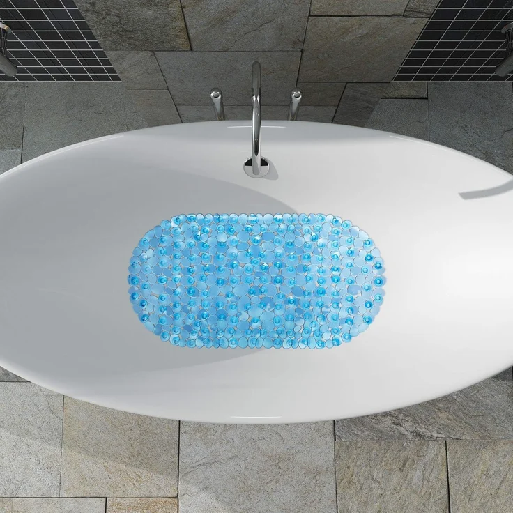 Relaxdays Badewannenmatte Steinoptik bunt – Bild 2
