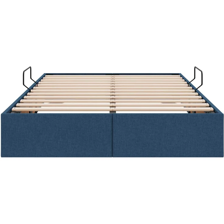 vidaXL Ottoman Bettgestell mit Speicher Blau 120 x 200 cm Stoff 3442819 – Bild 7