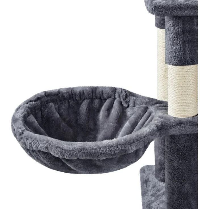 Yaheetech Kratzbaum 209 cm (H), Katzenbaum Kletterbaum, 2 Höhlen & 2 Liegemulden & Spielseil – Bild 3