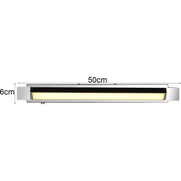2er SET dimmbare LED Bad Spiegelleuchten schwenkbar, Chrom Breite 50cm – Bild 4