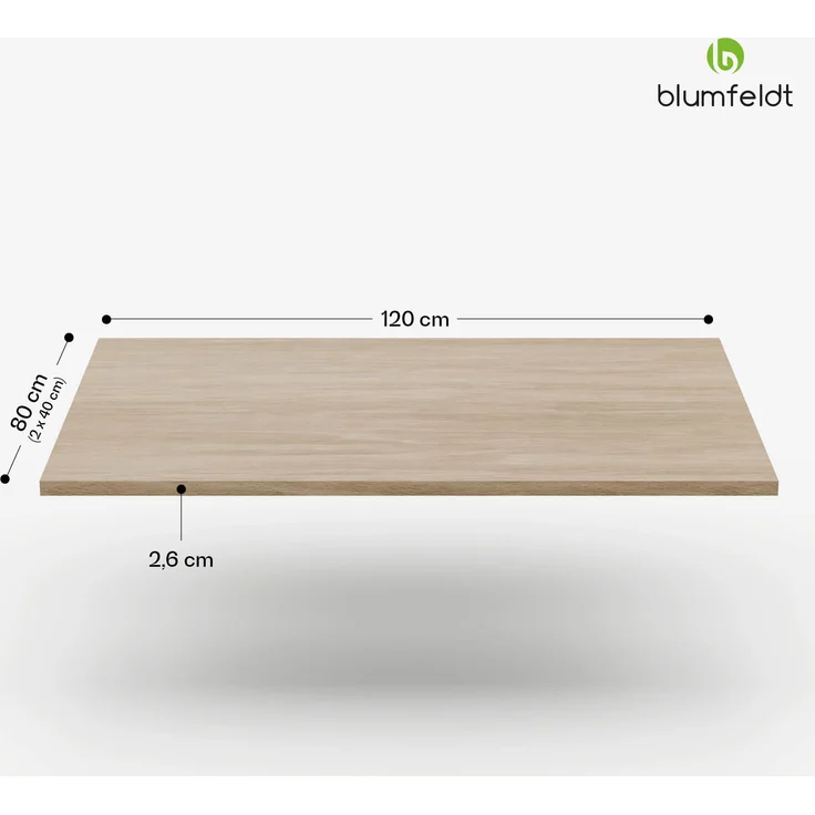 Blumfeldt Bearsdon Tischplatte 120x80 - Langlebige Holztischplatte, Kratzfest & Hitzebeständig, Ideal für Esszimmer - Modernes Kiefer-Finish, Perfekt für Industrielle & Minimalistische Räume – Bild 6