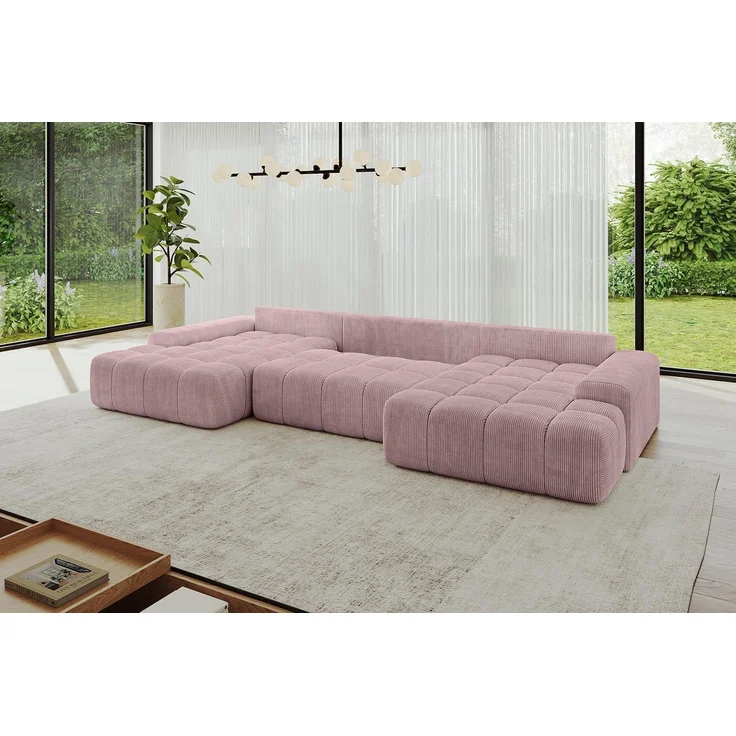 ALTDECOR Wohnlandschaft ENSI-U, Sofa Praktische Bequeme Funktionsecke Couch L-Form Eckcouch, Corner Sofa L-Form Vielseitige Sofa Wohnlandschaft Wohnzimmer – Bild 5