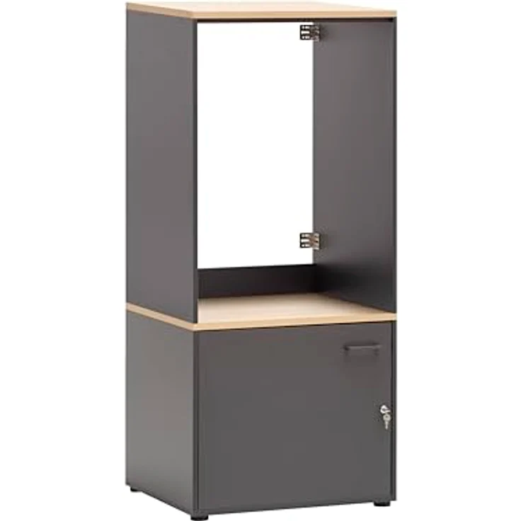 Schildmeyer Waschmaschinenumbau und Mehrzweckschrank Set Solea 702004, anthrazit, 67,1 x 60 x 154,7 cm – Bild 2