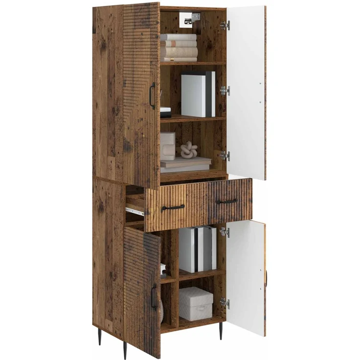 vidaXL Schrankset 2 pcs Altholz 66 x 34,5 x 89,5 cm Holzwerkstoff 3416671 – Bild 2