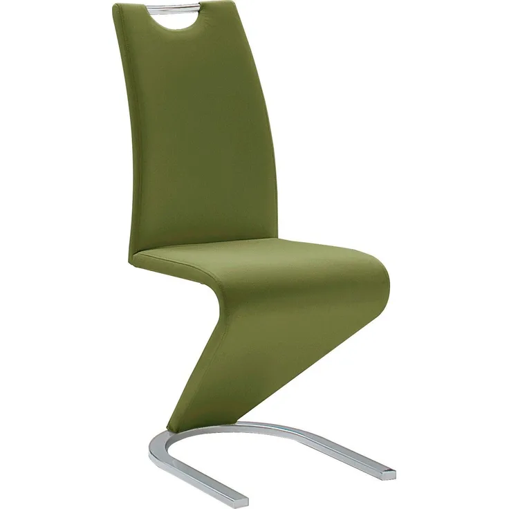 Freischwinger >Pupik II< in olive - 45x102x62cm (BxHxT)