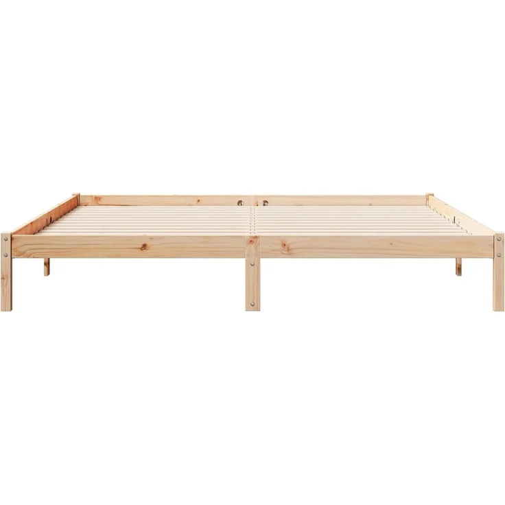 vidaXL Massivholzbett Extra Lang ohne Matratze 180x220 Kiefernholz 852424 – Bild 4