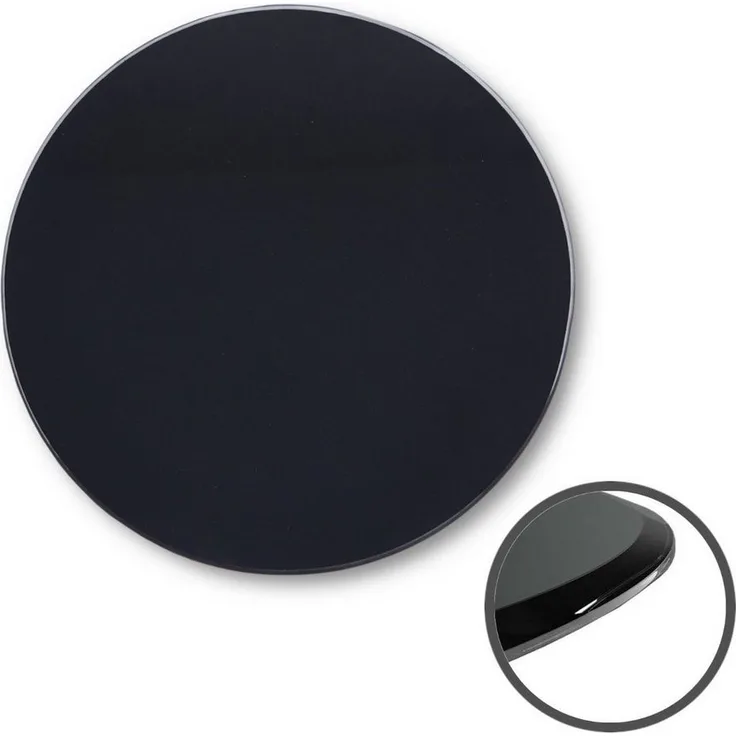 HOOZ Tischplatte Kaminplatte (Schwarz, 1 St, ESG-Sicherheitsglas), mit hochwertigem Facettenschliff
