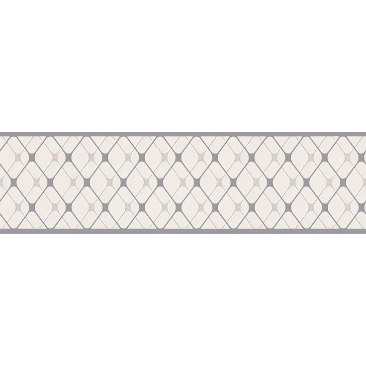 A.S. Création Bordüre Only Borders 11, leicht strukturiert, geometrisch, grafisch, metallic, Tapete Bordüre Geometrische Bordüre Metallic Borte Wohnzimmer Flur – Bild 1