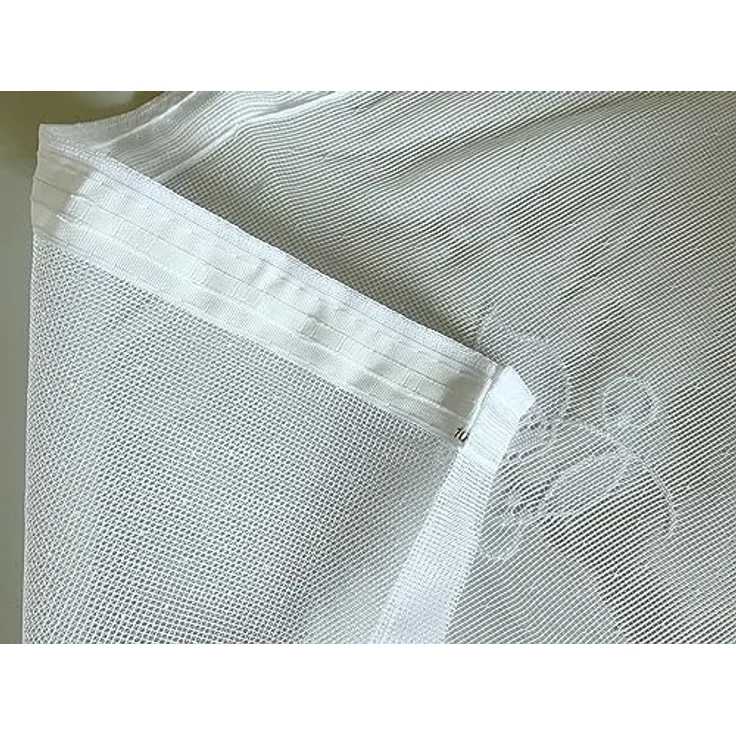 Clever-Kauf-24 Gardine Fertiggardine m. Universalband weiß Edel Jacquard, transparent, Store – Bild 7