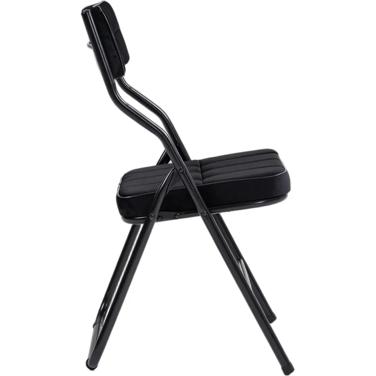 Abrihome Klappstühle 2er-Set mit Kissen, Esszimmerstühle, tragbar, Schwarz, für Küche, Büro, Party – Bild 5