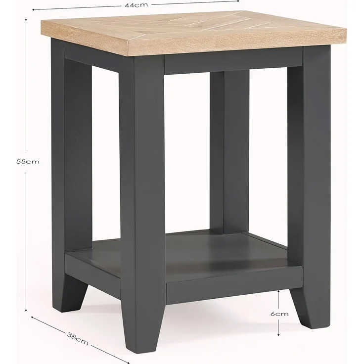 Julian Bowen Bordeaux Lampentisch, Dunkelgrau – Bild 3