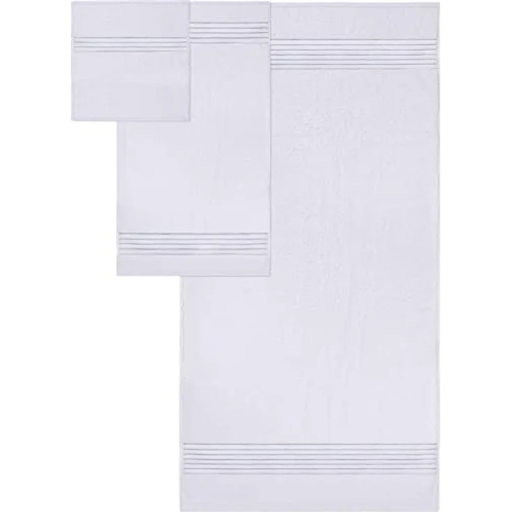 Utopia Towels 8-teiliges Handtücher aus 100% Baumwolle, weich und saugfähig für den täglichen Gebrauch, 2 Badetücher 69 x 137 cm, 2 Handtüchern 41 x 71 cm, 4 Waschlappen 30 x 30 cm (Weiß) – Bild 2