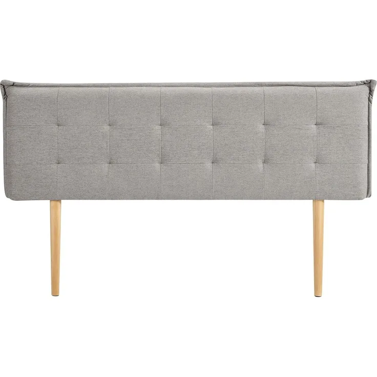 IDIMEX Kopfteil ZELOX, Bettkopfteil Doppelbett 160cm, gestepptes Headboard, Stoffbezug grau
