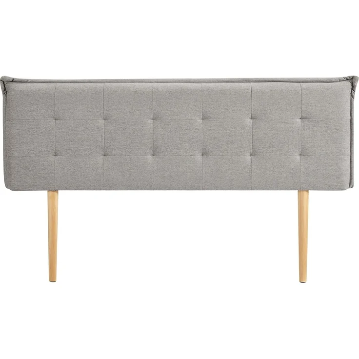 IDIMEX Kopfteil ZELOX, Bettkopfteil Doppelbett 160cm, gestepptes Headboard, Stoffbezug grau