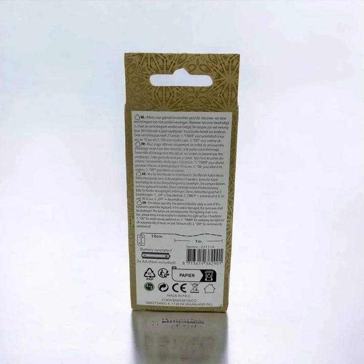 Coen Bakker Deco BV LED-Lichterkette LED Wire, Batterie Draht kupferfarben 20 LED classic warm 0,95m Timer – Bild 4