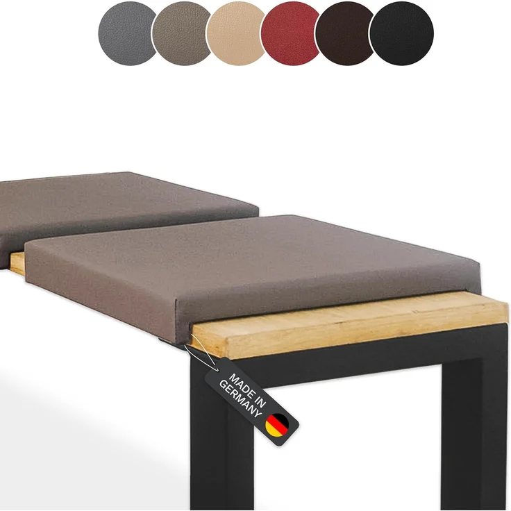 Lycce Bankauflage Bankkissen Klemmkissen Sitzkissen mit 2 Leisten, 40cm Klemmtiefe, (1 St), verrutscht nicht, mit Klemmfunktion, versch. Farben – Bild 1