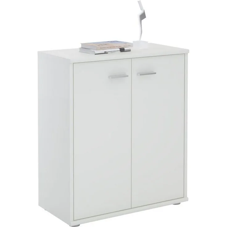 CARO-Möbel Kommode Sideboard Schrank Tommy in weiß, Anrichte mit 2 Türen inklusive Einlegeboden