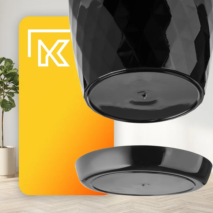 KADAX Blumentopf Blumentopf Kunststoffabdeckung mit Ständer 30 cm Schwarz – Bild 4