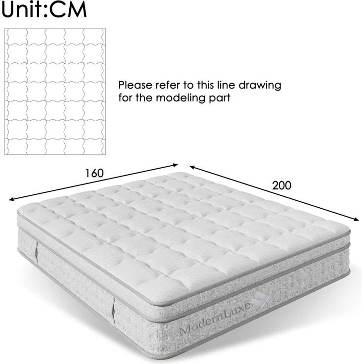 Novelux Hybrid Matratze 160x200 cm H3 – 7-Zonen Taschenfederkernmatratze & Kaltschaum, 25cm Hoch, Weiß. Atmungsaktiv, für Allergiker, bis 280kg belastbar – Bild 2