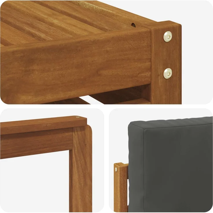vidaXL Outdoor-Sofagarnitur 8 stk. 7-Sitzer Natur und Anthrazit 3374517 – Bild 7