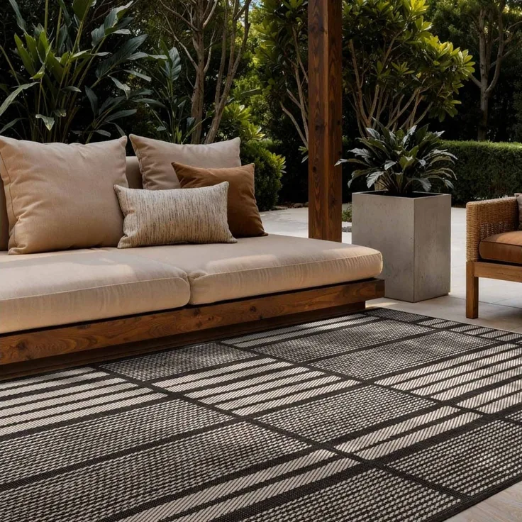 Ted Baker Teppich Allington, Wendeteppich, rechteckig, Höhe: 8 mm, Designteppich, Wetterfest, Pflegeleicht, Modern, Wohnzimmer, Terrasse