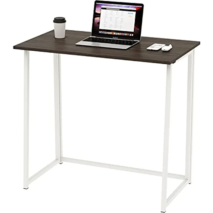 Dripex Faltbar Tisch Schreibtisch Computertisch für Homeoffice Arbeitszimmer Klappbar PC Tisch (Dunkel Oak, Keine Montage) – Bild 5