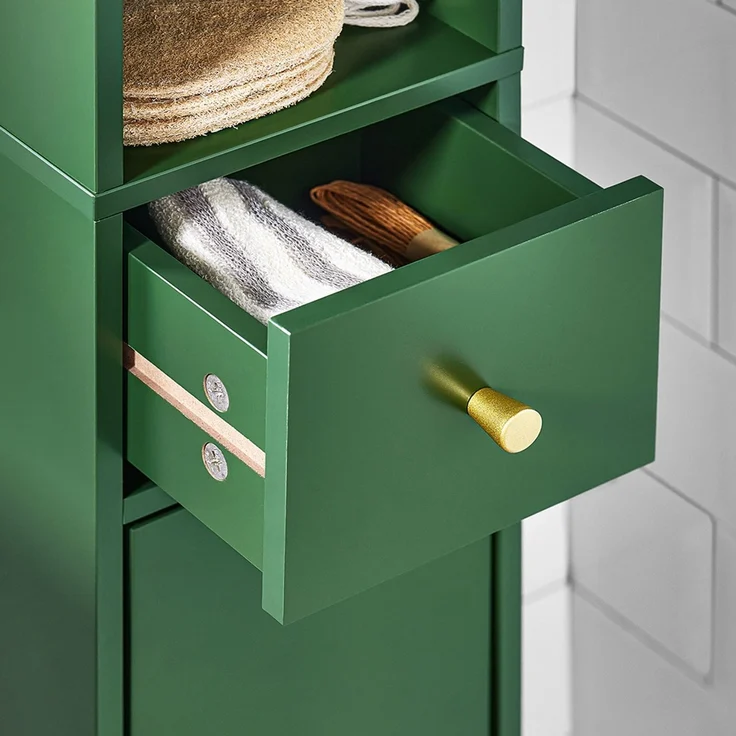 SoBuy BZR34-SY Schmale Kommode, MDF, Lackiert, Dunkelgrün, 20 x 180 x 20 cm – Bild 8