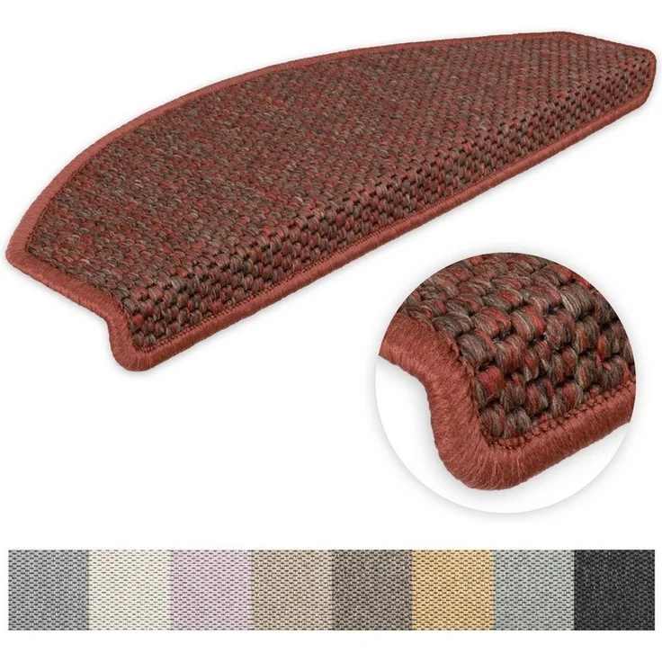 Metzker® Stufenmatte Stufenmatten Göteborg Halbrund Rost 15 Stück, halbrund, Höhe: 8 mm, 15 Stück - Rost – Bild 1