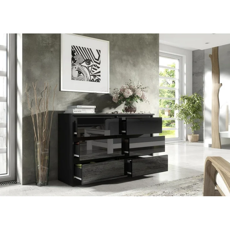 meble masztalerz Kommode Mit 6 Schubladen - 120 cm breit – modern, praktisch & geräumig – Bild 3