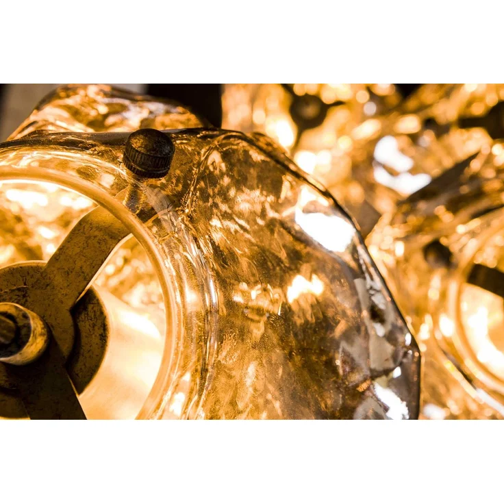 KAWOLA Pendelleuchte EDESSA Hängelampe 5-flammig Glas silber 150 x 50 x 50 cm – Bild 4