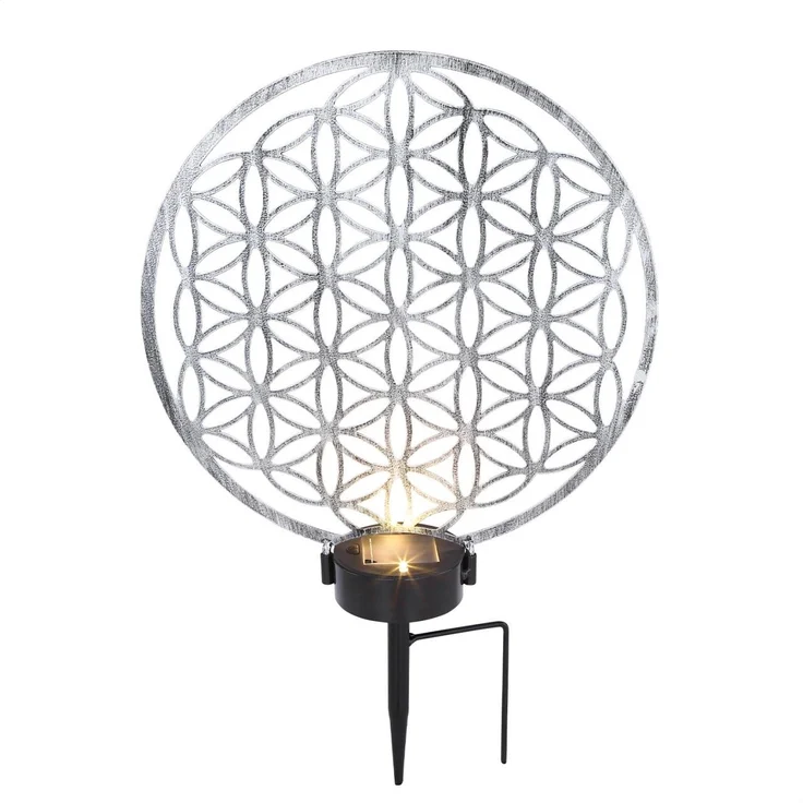Solarleuchte Garten Rund 30 cm Solarlampe Außen Leuchte Solar mit Pflegetuch – Bild 4