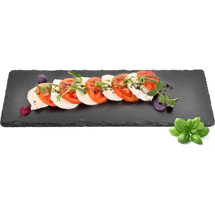 Sendez Servierplatte 2 x Schieferplatte 35x15cm Käseplatten Untersetzer Käseplatte, Schiefer, (2-tlg) – Bild 1