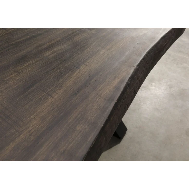 Baumtisch Mango 200x100x77 grau lackiert / X-Beine anthrazit matt FREEFORM 5 – Bild 6